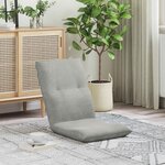 vidaXL Fauteuil de sol ajustable Gris clair Velours