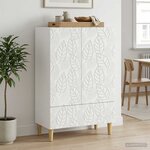 vidaXL Buffet Blanc 66 x 34 5 x 95 cm Bois d'ingénierie
