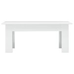 vidaXL Table basse Blanc brillant 100 x 60 x 42 cm Aggloméré