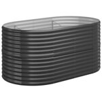 vidaXL Lit surélevé de jardin Acier galvanisé Anthracite