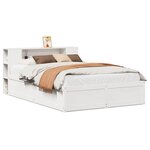 vidaXL Cadre de lit sans matelas blanc 120x200 cm bois de pin massif