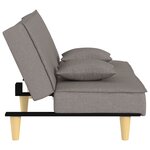 vidaXL Canapé-lit taupe tissu