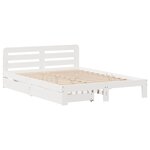 vidaXL Cadre de lit sans matelas blanc 120x190 cm bois de pin massif