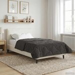vidaXL Duvet complet toute l'année Matelassé Anthracite 155 x 220 cm