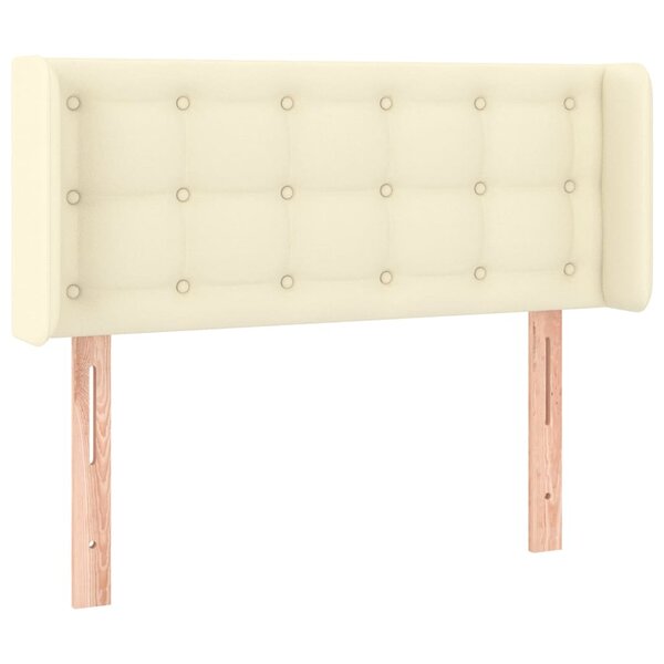 vidaXL Tête de lit avec oreilles Crème 103x16x78/88 cm Similicuir