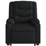 vidaXL Fauteuil inclinable de massage électrique Noir Tissu
