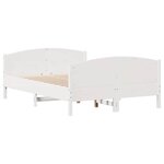 vidaXL Cadre de lit sans matelas blanc 120x190 cm bois de pin massif
