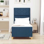 vidaXL Cadre de lit avec tête de lit Bleu 80 x 200 cm tissu