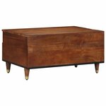 vidaXL Table basse marron miel 80 x 54 x 40 cm bois de manguier massif