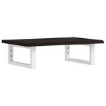 vidaXL Étagère de vasque murale acier et bois de chêne massif