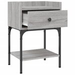 vidaXL Table de chevet sonoma gris 40 5x31x60 cm bois d'ingénierie