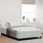vidaXL Lit boxspring avec matelas Gris clair 120 x 190 cm Velours