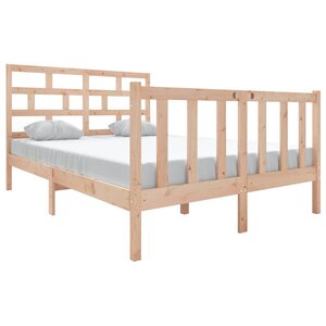 vidaXL Cadre de lit sans matelas bois massif 140x190 cm