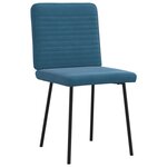 vidaXL Chaises à manger lot de 4 Bleu Velours