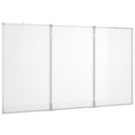 Tableau magnétique panneau écriture école maison bureau pliable 180 x 100 x 1 7 cm aluminium 02_0045526