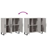 vidaXL Buffet sonoma gris 90x34x80 cm bois d'ingénierie