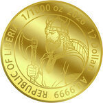 Monnaie VIKING 1/1000 Oz Or 12$ Liberia 2026 (PRÉCOMMANDE)