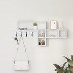 vidaXL Porte-manteau mural Blanc 100 x 12 x 43.5 cm Bois d'ingénierie