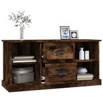 vidaXL Meuble TV chêne fumé 99 5x35 5x48 cm bois d'ingénierie