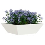 vidaXL Cache-pot de jardin 5 Pièces Blanc 50 x 50 x 15 cm