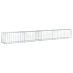 vidaXL Panier gabion avec couvercle 400x50x50 cm fer galvanisé