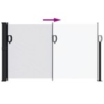 vidaXL Auvent latéral rétractable blanc 120x600 cm