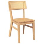 vidaXL Chaises à manger 2 Pièces bois massif caoutchouc