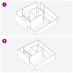 vidaXL Cache-pot de jardin Marron 100 x 100 x 50 cm Acier patiné