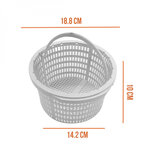 Panier rond pour skimmer de piscine - Diam 18.8 cm - Blanc