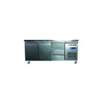 Desserte refrigeree inox centrale  -2/+8°c  r600a - r600a - inox2pleine x700xmm