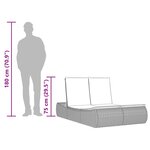 vidaXL Chaise longue double avec coussins beige résine tressée