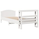vidaXL Cadre de lit sans matelas blanc 75x190 cm bois de pin massif
