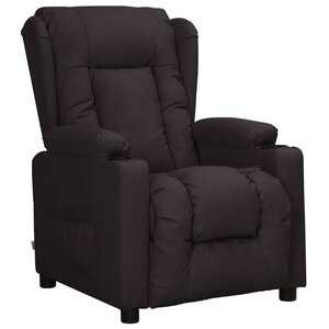 vidaXL Fauteuil inclinable Noir Similicuir