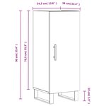 vidaXL Buffet Blanc brillant 34 5x34x90 cm Bois d'ingénierie