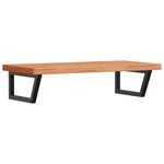 vidaXL Étagère de vasque murale acier et bois massif de hêtre