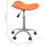 vidaXL Tabouret de salon et spa Orange Similicuir