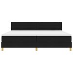 vidaXL Lit boxspring avec matelas avec matelas Noir 200 x 200 cm tissu