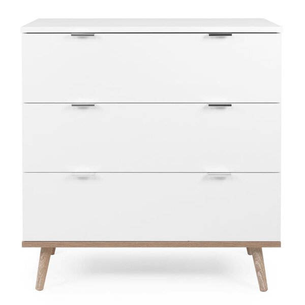 Finori Commode Göteborg 1 Blanc et chêne Sonoma