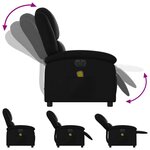 vidaXL Fauteuil de massage inclinable électrique noir similicuir