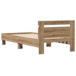 vidaXL Cadre de lit Chêne artisanal 193 x 95 x 88 cm Chêne Massif