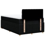 vidaXL Sommier à lattes de lit avec matelas Noir 120x200 cm Tissu