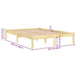 vidaXL Cadre de lit sans matelas bois massif 200x200 cm