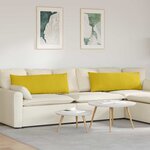 vidaXL Coussins de canapé 2 Pièces Jaune 120 x 40 cm