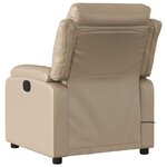vidaXL Fauteuil de massage inclinable électrique cappuccino similicuir