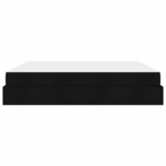 vidaXL Cadre de lit avec stockage Noir 200 x 200 cm tissu