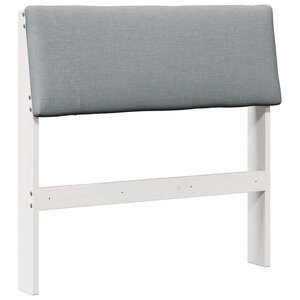 vidaXL Tête de lit capitonnée Gris clair 80 cm Pin massif