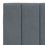 vidaXL Coussin de tête de lit Hanko gris foncé 137 cm velours