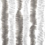 vidaXL Rideau anti-mouches gris clair et blanc 56x185 cm chenille