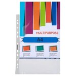 Sachet De 100 Pochettes Perforées Polypropylène Lisse Qualité + - A4 - Cristal - X 10 - Exacompta