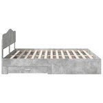 vidaXL Cadre de lit Gris béton 180 x 200 cm Bois d'ingénierie